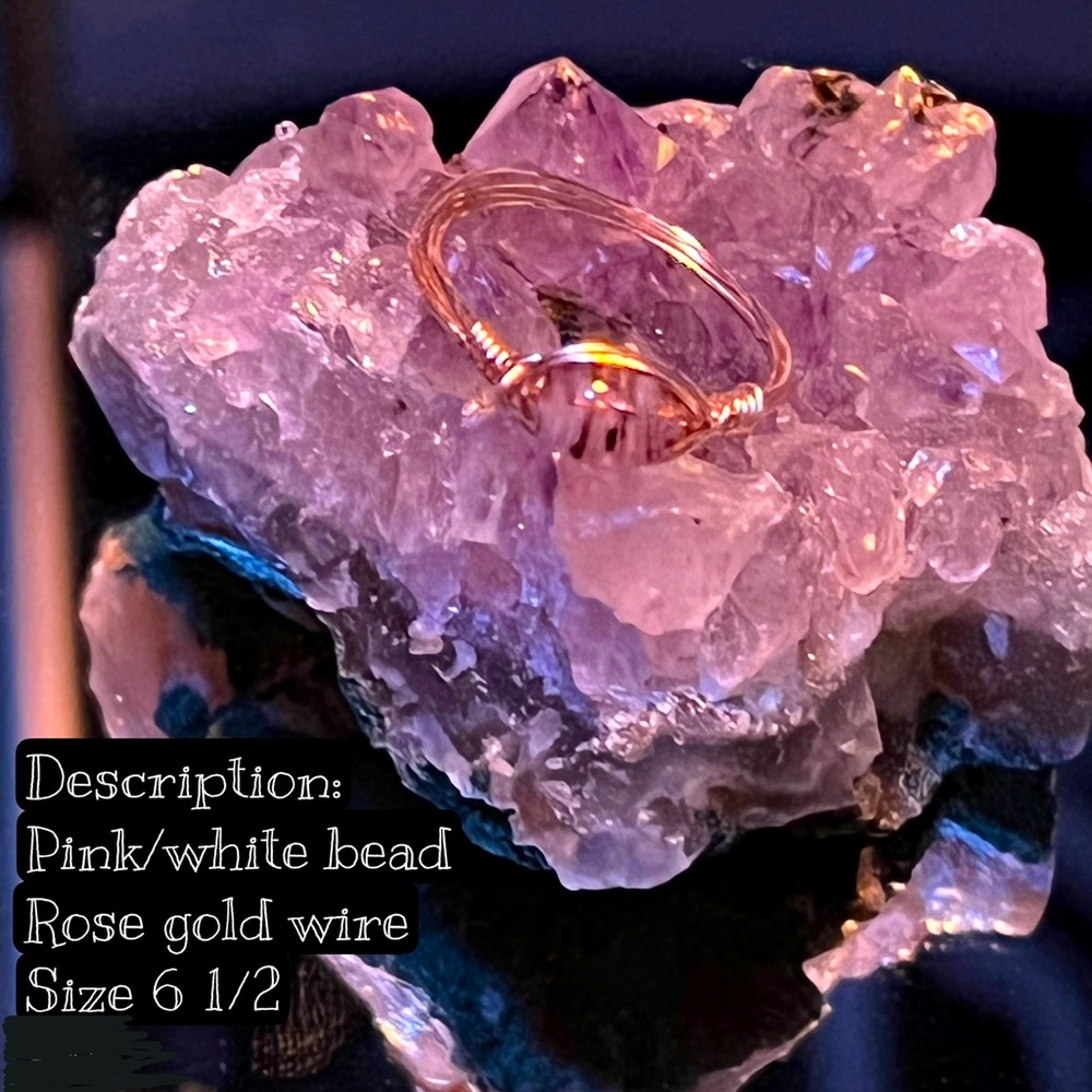 PINK/WHITE AND ROSE GOLD RING!